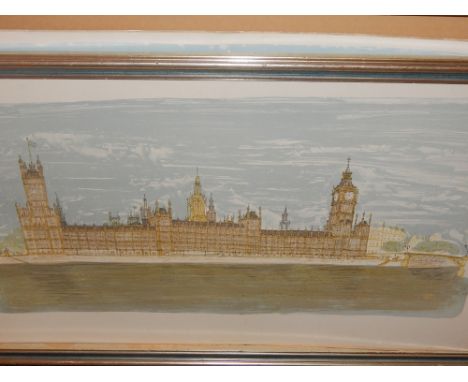 Colin Spencer (20th century British), Greenwich Palace, lithograph, 57 x 79cm, together with two others, Westminster Abbey an