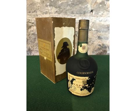 Courvoisier Napoleon Cognac dated around 1960's- 70's. full & sealed with original box and paper wrap 