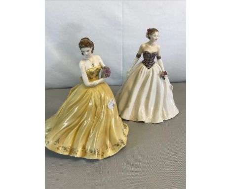 2 Royal Worcester figures " A Golden Moment & Catherine" 