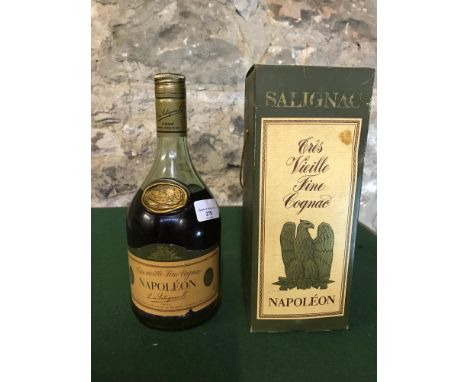 Salignac Tres vieille Fine cognac napoleon. full & sealed with original box 