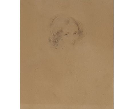 Slater(?) Pencil sketch Lady Jane Digby, signed 