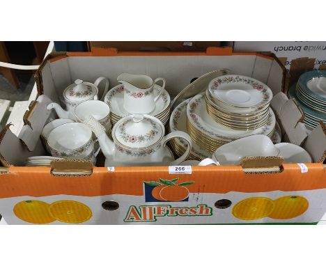Part-dinner service by Paragon in the 'Belinda' pattern to include cups, saucers, teapot, plates and sauceboat