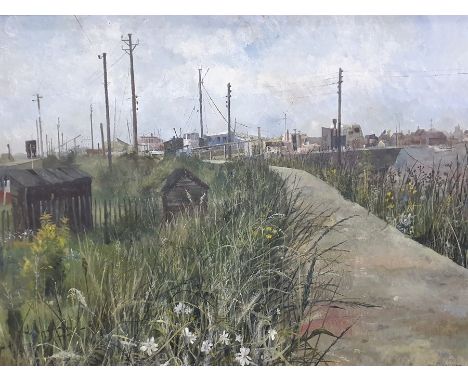 Anthony R Cooke ( 1933..)Oil on board" Houseboats at Shoreham" signed lower right and dated '58, titled to reverse  74 x 99 c