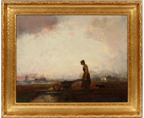 DOUGLAS ARTHUR TEED (AMERICAN, 1863-1929), OIL ON BOARD, H 15", W 19", LANDSCAPESigned and dated lower right, framed.Good con