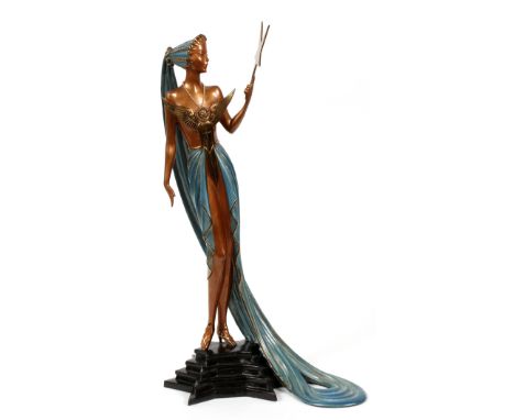 ERTE (RUSSIAN/FRENCH, 1892-1990), BRONZE SCULPTURE, H 19", "ASTRA", #337/500Depicts a model in a flowing blue gown; Venus the