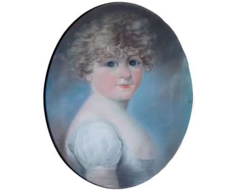 Early 19th century English School Portrait of a childpastel on paper31.5 x 25cm  Good condition, a little light foxing across