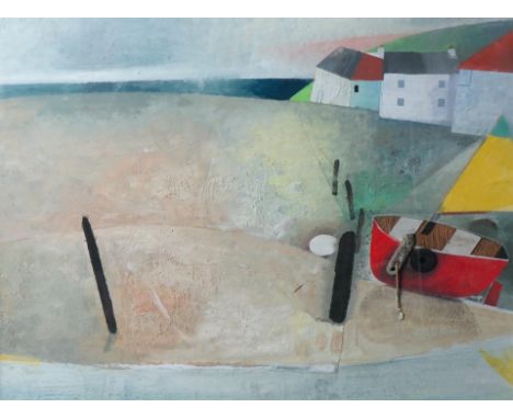 § § Keith Purser (British, b.1944) 'Refuge'mixed media on boardsigned and dated '9660 x 77cm  Honest untouched condition, per