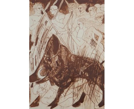 § § Dame Elizabeth Frink (British, 1930-1993) The Kalydonian Boar, from Children of the Godsetching with aquatintsigned in pe