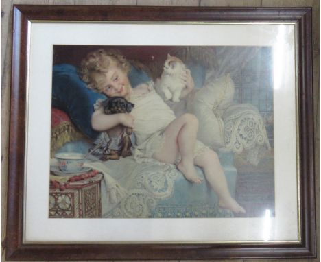 A 19th century Pears print, The Playmates&nbsp;