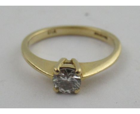 An 18ct single stone diamond ring, est. 0.25ct&nbsp;