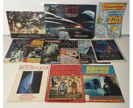 STAR WARS on paper: A Ralph McQuarrie art portfolio for Empire Strikes Back an original 1977 Star Wars film brochure together