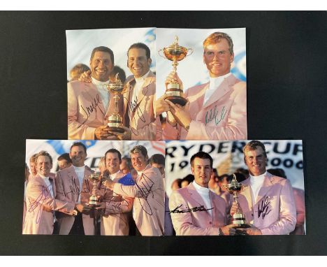 GOLF - A fairway of Ryder Cup 2006 signed photographs bearing the autographs of OLAZABEL, GARCIA, STENSON, KARUSOW, DONALD, H