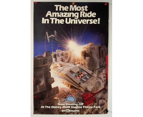 STAR WARS: Disneyland / Walt Disney Resort STAR TOURS ATTRACTION POSTER, ride style "The Most Amazing Ride In The Universe!",