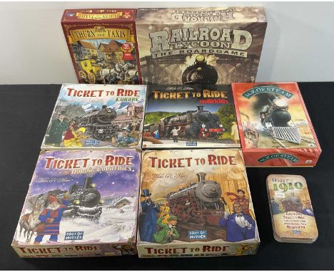 A group of travel RPG board games comprising TICKET TO RIDE (2004), TICKET TO RIDE COLLECTOR'S EDITION (2006), TICKET TO RIDE