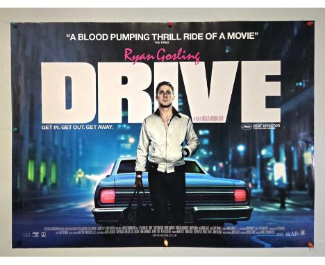 DRIVE (2011) UK Quad film poster for the stylish crime thriller starring Ryan Gosling as a virtually non-verbal hyper-violent