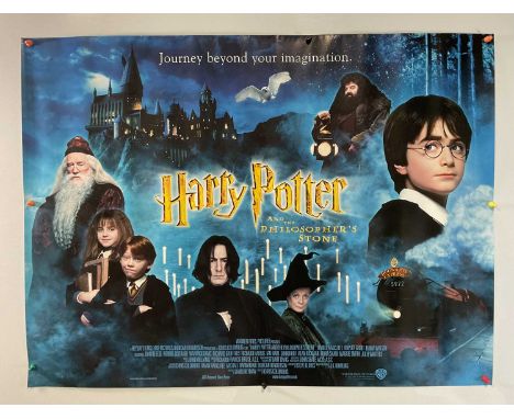 HARRY POTTER AND THE PHILOSOPHER'S STONE (2001) UK Quad film poster, the first movie in the wizarding world saga starring Dan