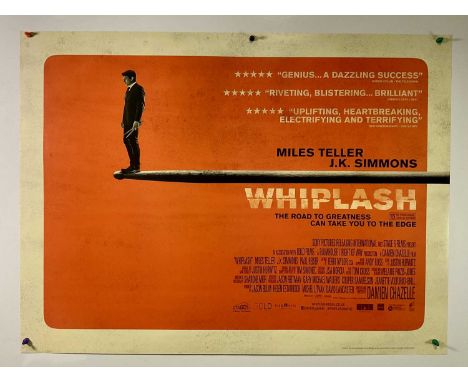 WHIPLASH (2014) UK Quad film poster for the Oscar winning musical drama, double-sided, rolled. IMDB Rating: 8.5 / 10