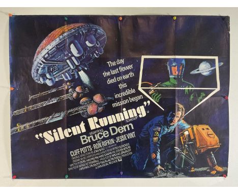SILENT RUNNING (1971) UK Quad film poster, classic Brian Bysouth sci-fi artwork, folded. IMDB Rating 6.6 / 10