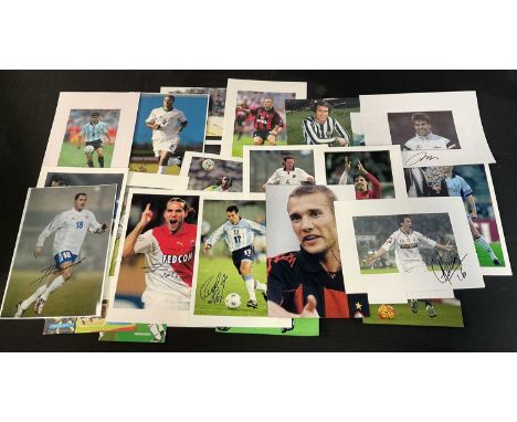 A squad of International Football signed photographs - all 10x8 - circa 40+, this item has been independently checked by Garr