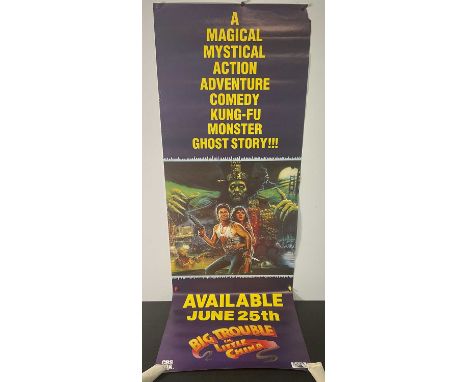 BIG TROUBLE LITTLE CHINA (1986) Video shop door panel poster, rolled.