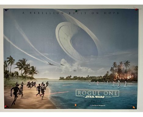 ROGUE ONE: A STAR WARS STORY (2016) UK Quad film poster, Death Star teaser style, for arguably the best Star Wars film since 
