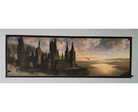 A HARRY POTTER alternative movie poster 'Hogwarts Sunset Edition' by Pablo Olivera, officially licensed Bottleneck Gallery, 3