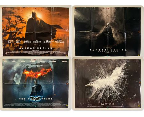 THE DARK KNIGHT TRILOGY - UK Quad film posters for the Christopher Nolan Batman trilogy comprising teaser and theatrical post