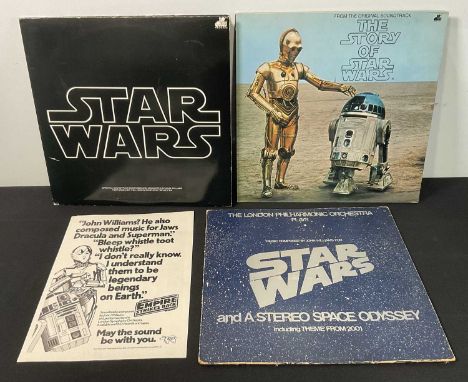 The original STAR WARS SOUNDTRACK vinyl record (1977), with insert but missing poster together with THE STORY OF STAR WARS vi
