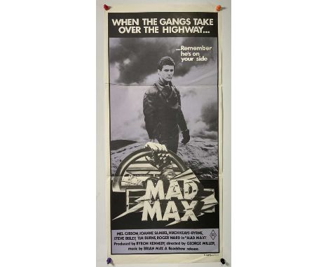 MAD MAX (1979) Australian day-bill, very scarce first release purple variant movie poster for the dystopian sci-fi action fil