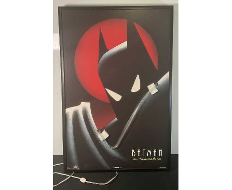 A light-up advertising board for BATMAN THE ANIMATED SERIES, DC Comics (1993), OSP PUBLISHING, USA, 61cm x 92cmNB: The wiring