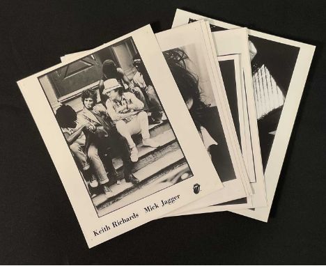 A group of 6 publicity photos for THE BOOMTOWN RATS together with 4 EMI publicity photos for THE ROLLING STONES, a publicity 