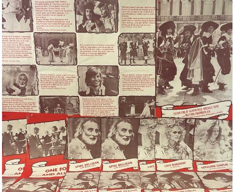 THE THREE MUSKETEERS (1973) UK Marler Haley film poster set comprising the central quad poster and 4 matching double crowns p