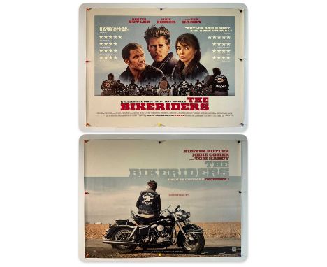 THE BIKERIDERS (2023) UK Quad Advance and teaser style film posters, motorbike gangster film starring Austin Butler, Tom Hard