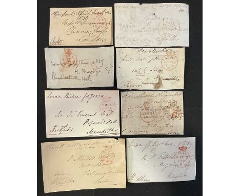 CRICKETERS - A selection of late Georgian / early Victorian cricketers' autographs - signed to envelopes comprising: PAUL MET