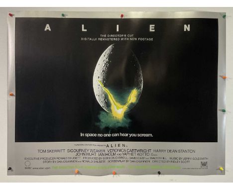 ALIEN (1979) 2003 Director's Cut re-release UK Quad film poster, special edition created with a 'crack' in the egg, cut into 