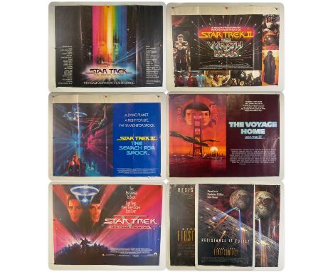 STAR TREK - A group of Star Trek movie UK Quad film posters comprising STAR TREK THE MOTION PICTURE (1979) Bob Peak artwork, 