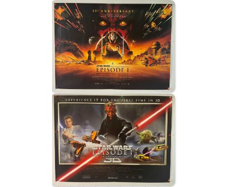 STAR WARS: EPISODE I THE PHANTOM MENACE (1999) A pair of UK Quad re-release film posters comprising the 2012 3D release and t