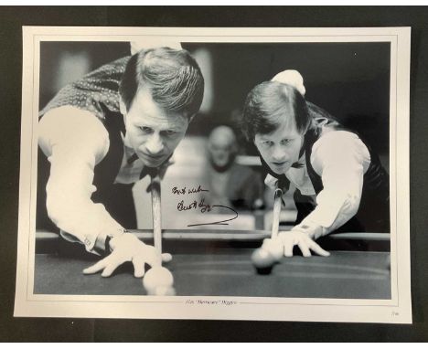 You're snookered! A signed photograph of the late great snooker legend ALEX 'HURRICANE' HIGGINS, this item has been independe