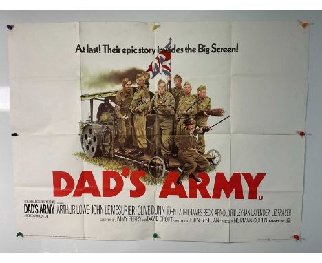 DAD'S ARMY (1971) UK Quad film poster for the classic British WWII comedy, folded