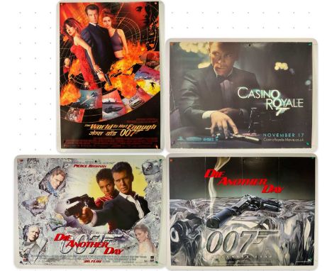 A group of JAMES BOND UK Quad movie posters comprising CASINO ROYALE (2006) Teaser, DIE ANOTHER DAY (2002) teaser and theatri
