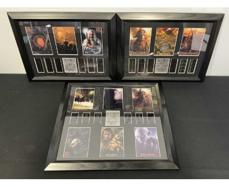 Lord of the Rings - 3 limited edition 35mm film cel displays from THE LORD OF THE RINGS THE FELLOWSHIP OF THE RING, THE LORD 