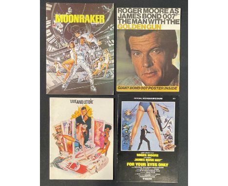A group of JAMES BOND publications comprising FOR YOUR EYES ONLY, LIVE AND LET DIE, and MOONRAKER, souvenir brochures togethe