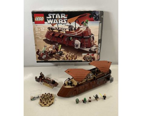 A Lego STAR WARS Jabba's Sail Barge set 6210. Item is used and appears complete with Mini Figures and original box and instru