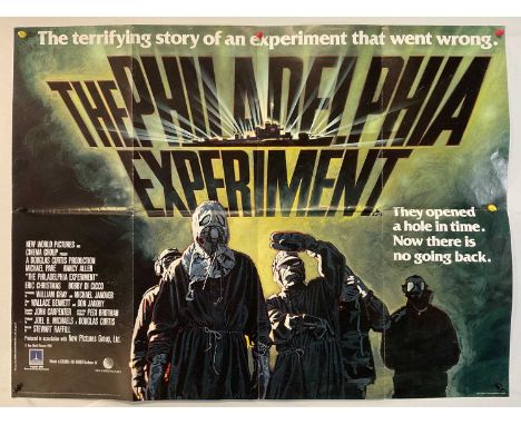 THE PHILADELPHIA EXPERIMENT (1984) UK Quad film poster featuring Brian Bysouth artwork, folded. IMDB RATING: 6.1 / 10