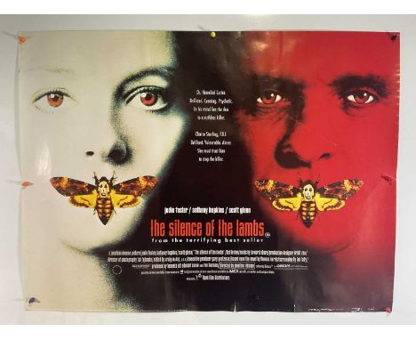 SILENCE OF THE LAMBS (1990) UK Quad film poster, classic horror movie starring Jodie Foster and Anthony Hopkins, rolled IMDB 