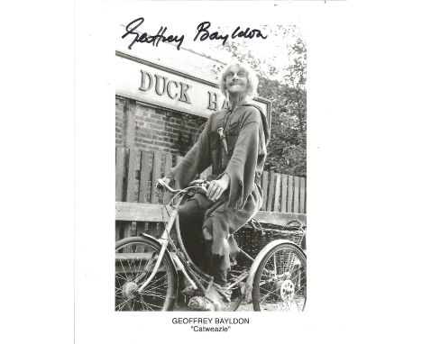 Geoffrey Bayldon signed 10x8 Catweazle black and white photo. Albert Geoffrey Bayldon,7 January 1924 – 10 May 2017,was an Eng