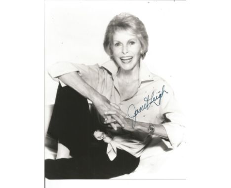 Janet Leigh signed 10x8 black and white photo. Janet Leigh ,born Jeanette Helen Morrison; July 6, 1927 – October 3, 2004, was