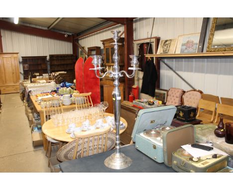 A four branch floor standing candelabra 