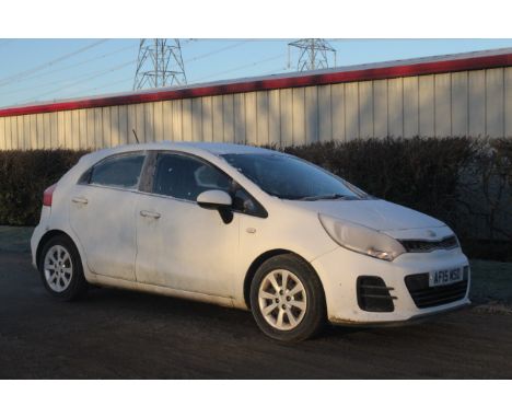 A Kia Rio 1 Air 1.2L petrol manual hatchback. Registration AF15 MSO. Date of first registration 15/05/2015. 85,800 miles. MOT