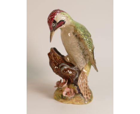 Beswick Green Woodpecker 1218. First version with flowers ( petals missing to one flower, small chip to one petal on another 